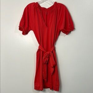 Mersea Pisco Ruffle Jersey Dress Watermelon Size XS